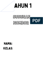 Susunan Nombor Tahun 1