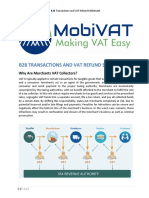 B2B Transactions and VAT Refund Settlement