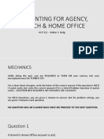 Quiz - Home Branch Accounting