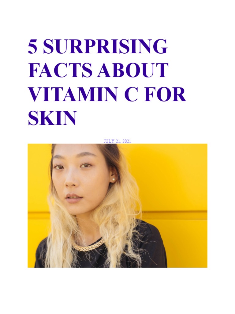Vitamin C Benefits PDF Vitamin C Skin Care