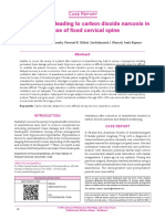 Difficult Airway Leading To Carbon Dioxide Narcosis in A Case of Fixed Cervical Spine