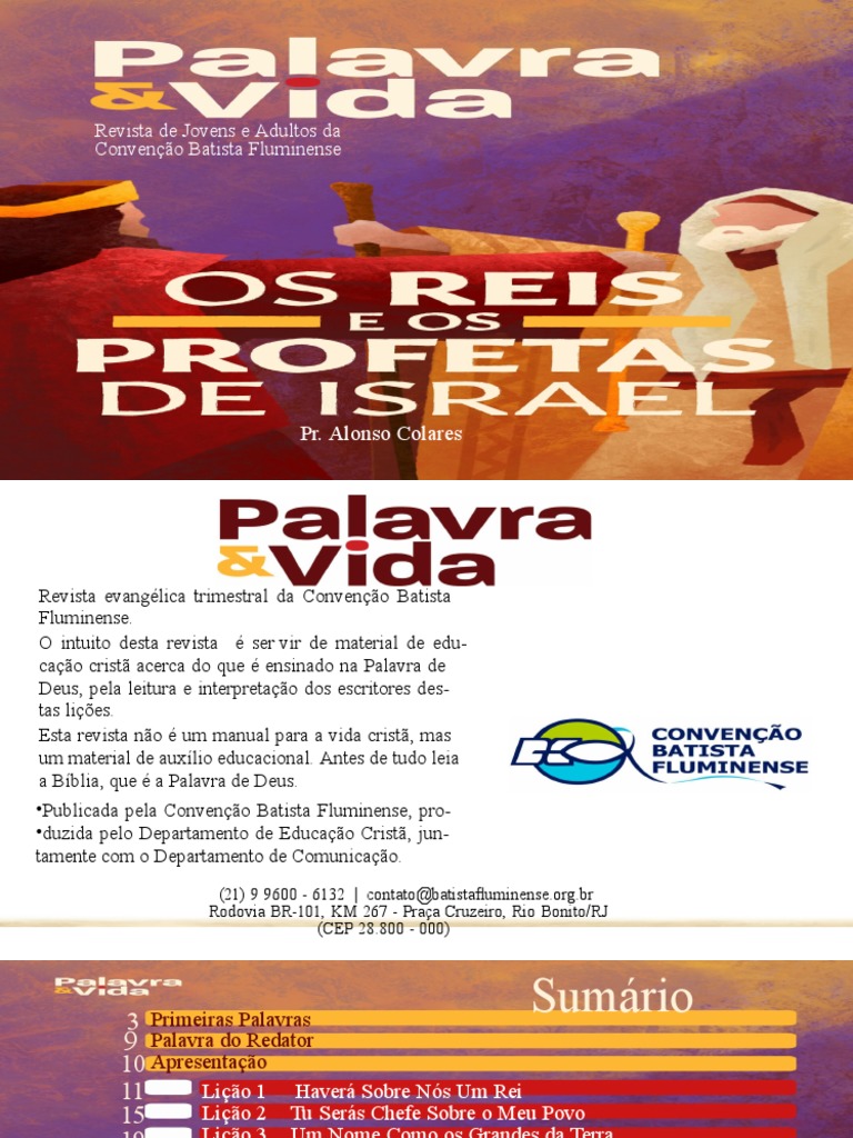 Os Reis E Os Profetas De Israel Palavra Vida Modificar Download
