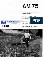AEBI AM75 Modeemploi Listepiecesrechange