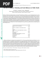 The Role of Influencer Marketing and Social Influencers in Public Health