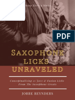 Saxophone Licks Unraveled - Jorre Reynders