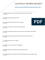 Test Bank For Personal Finance 12th Edition by Kapoor