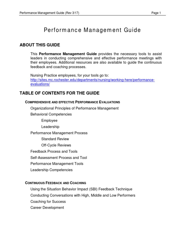 2017 Performance Management Guide | Download Free PDF | Competence ...