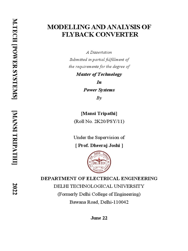 Mansi Tripathi M tech Download Free PDF Electrical Network
