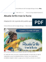 Abuela Grillo Trae La Lluvia - Instituto Mexicano de Tecnología Del Agua - Gobierno - Gob - MX