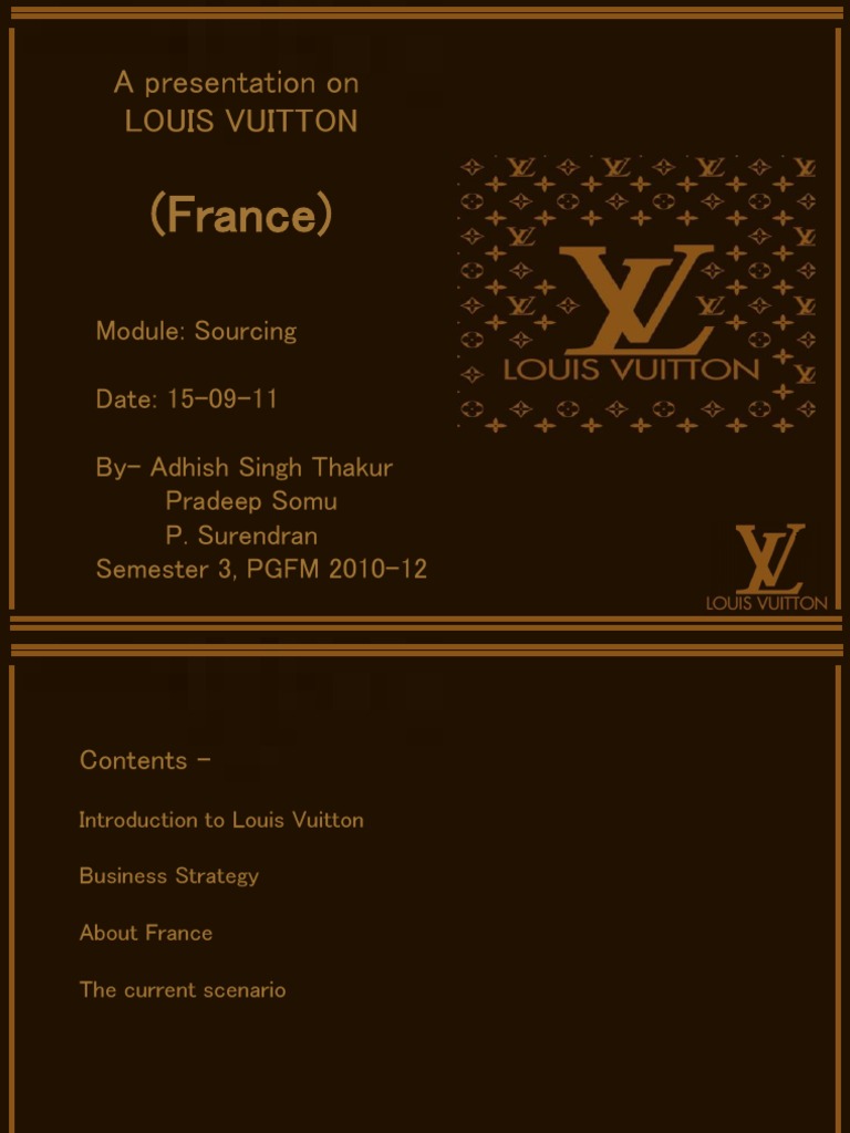 (France) : A Presentation On Louis Vuitton | PDF | Luxury Goods | Retail