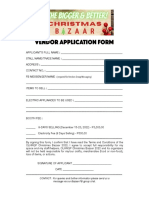 2022 Vendor Application Form