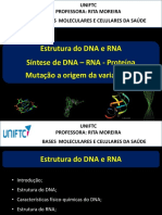 Aula 2 Estrutura DNA e RNA - Sinteses - MultaÃ Ã o e Diversidade