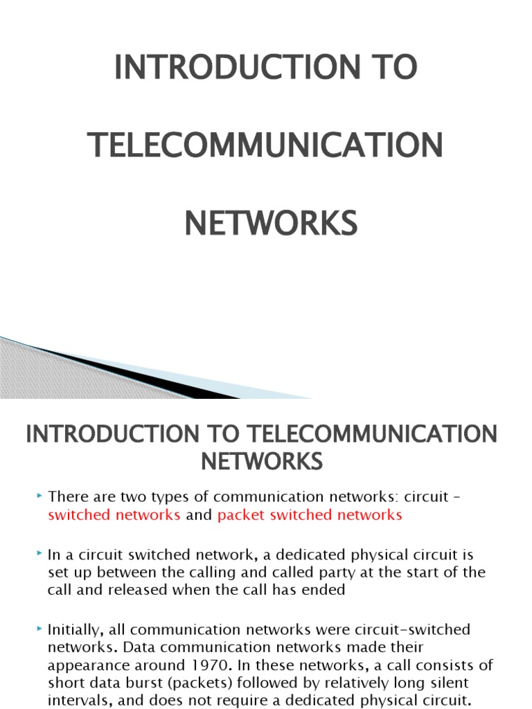 01 TE384 - Lecture 1 - Telecom - Networks | PDF | Multiplexing ...