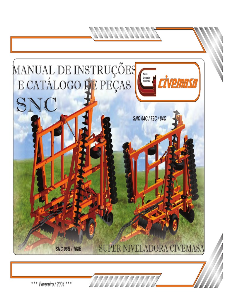 06 2004 GRADESG SNC Revisao00 1683227220304789 | PDF | Trator | Parafuso