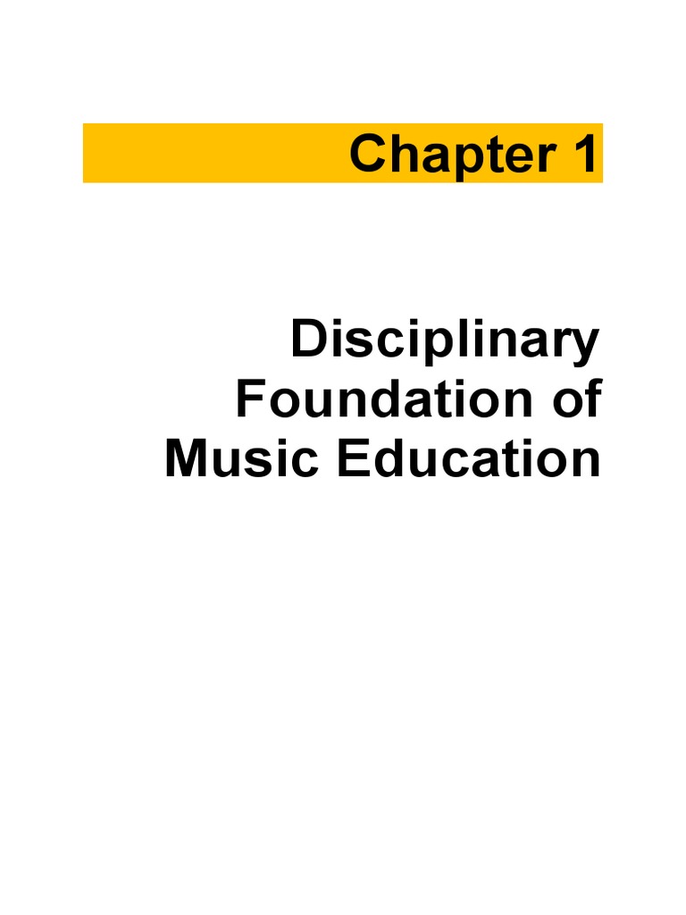 ESC1Disciplinary Foundation of Music Education PDF Music