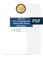 W1 8GEC 3A The Contemporary World With Peace Education Module