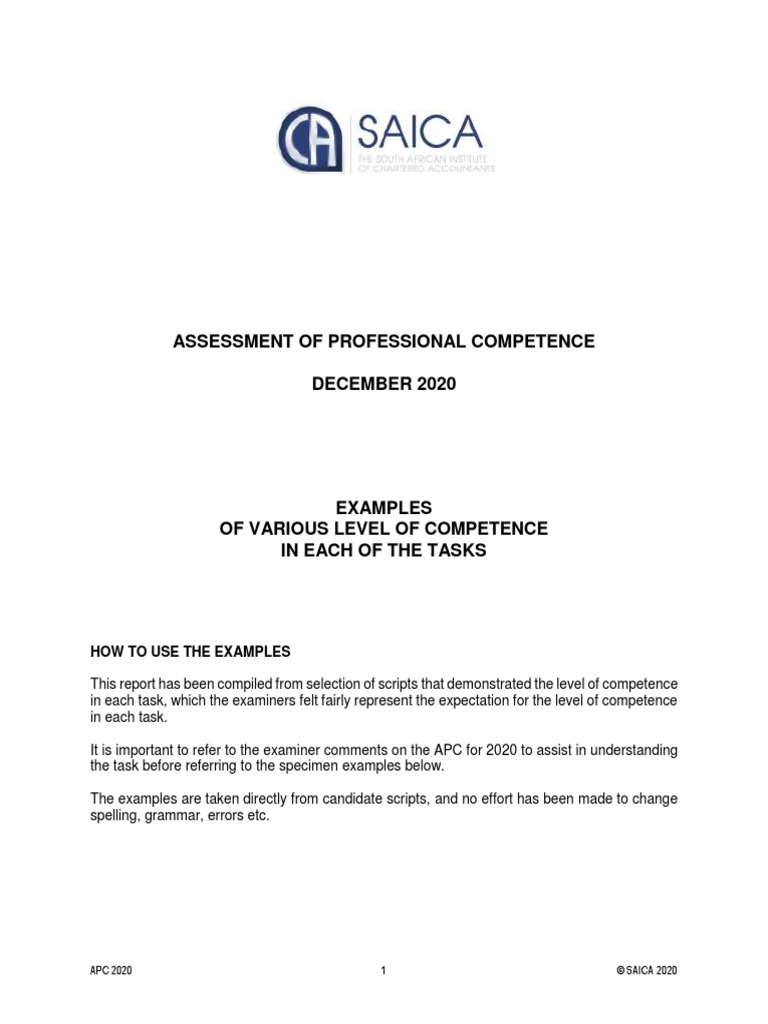 APC 2020 Specimen Examples of Answers PDF Fair Value Cost