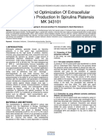Extraction and Optimization of Extracellular Polysaccharide Production in Spirulina Platensis MK 343101