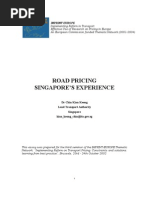 Road Pricing Singapore'S Experience: Imprint-Europe