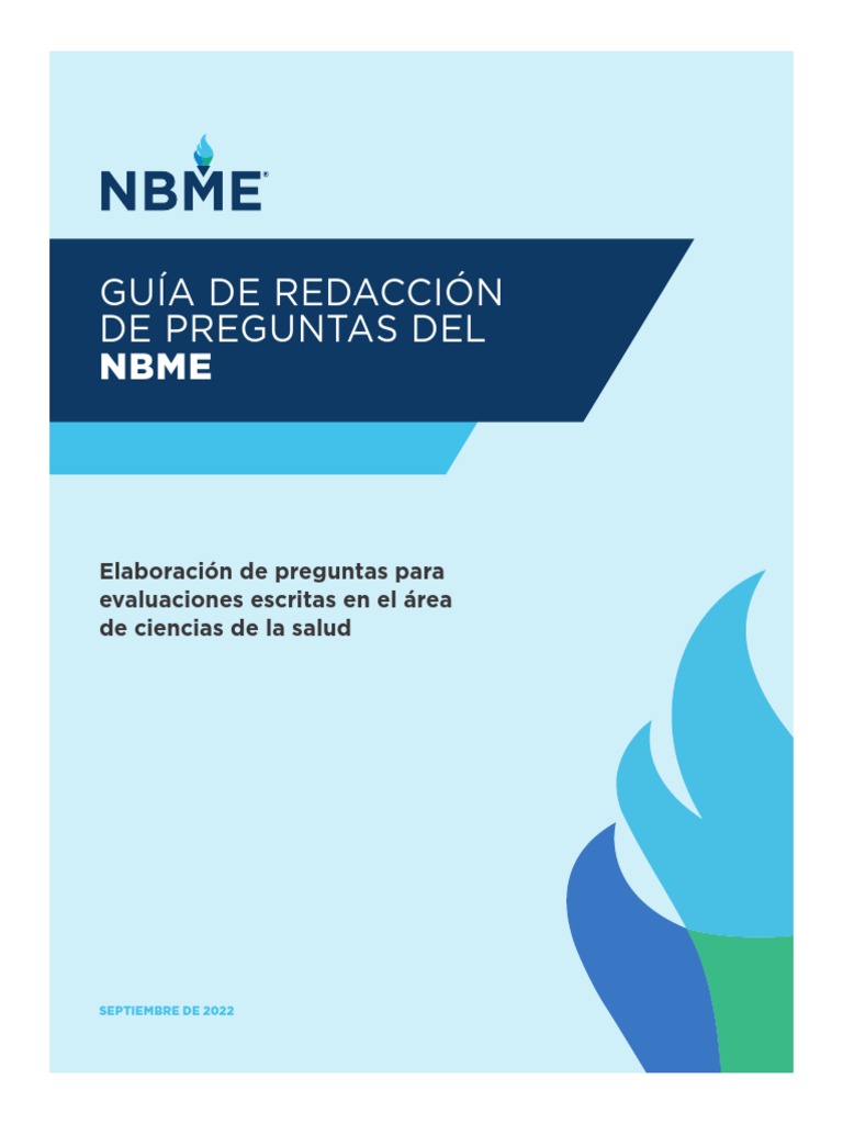 NBME Item-Writing Guide Spanish | PDF | Evaluación | Enseñando