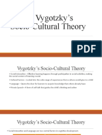 Vygotzky's Socio-Cultural Theory