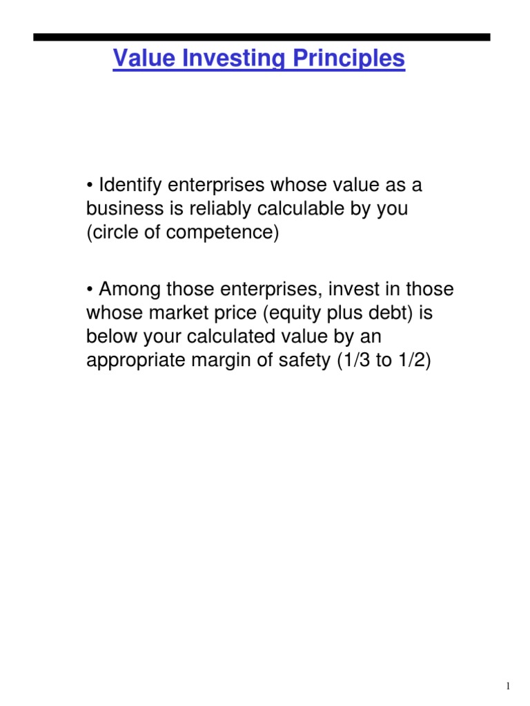 Value Investing Strategies Explained | PDF | Diversification (Finance ...