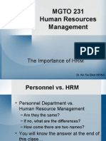 MGTO 0231 - The Importance of HRM