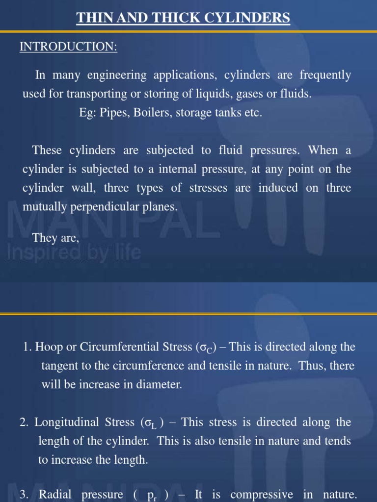 Thin Cylinder Stress Analysis | PDF | Stress (Mechanics) | Solid Mechanics