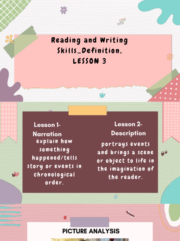 Week 2 Reading and Writing Skills Definition, Exemplification and Classification Lesson 3 PDF