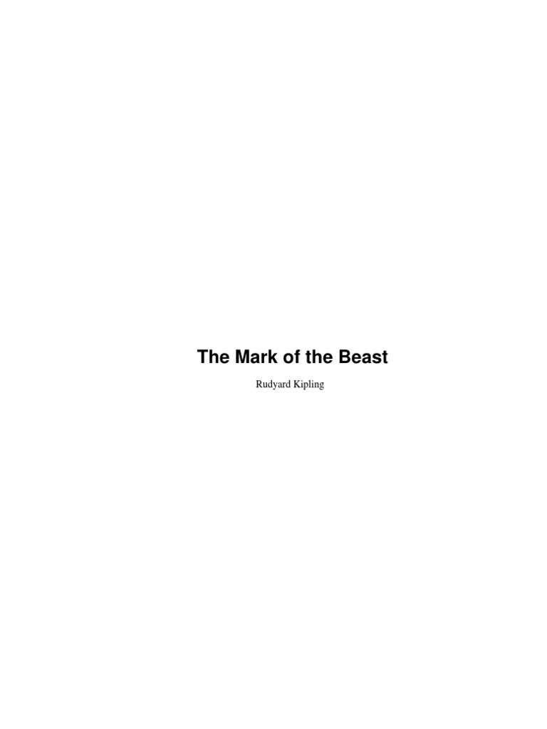 Rudyard Kipling The Mark of The Beast (1890) PDF