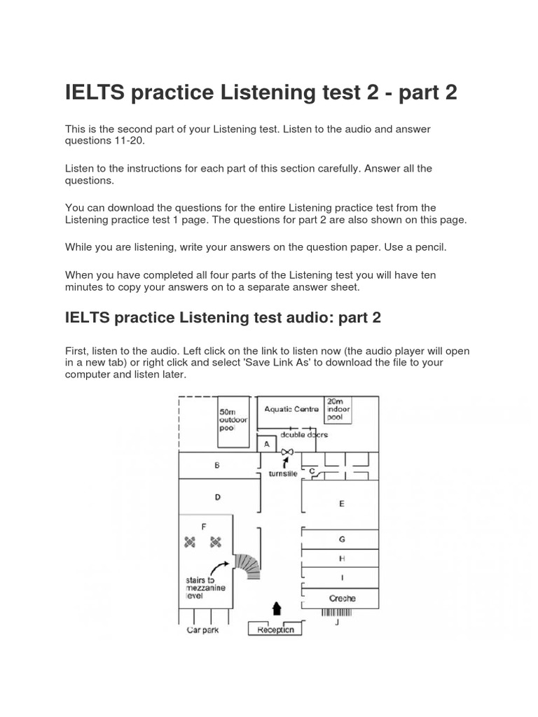 IELTS Listening Test 2: Part 2 Guide | PDF