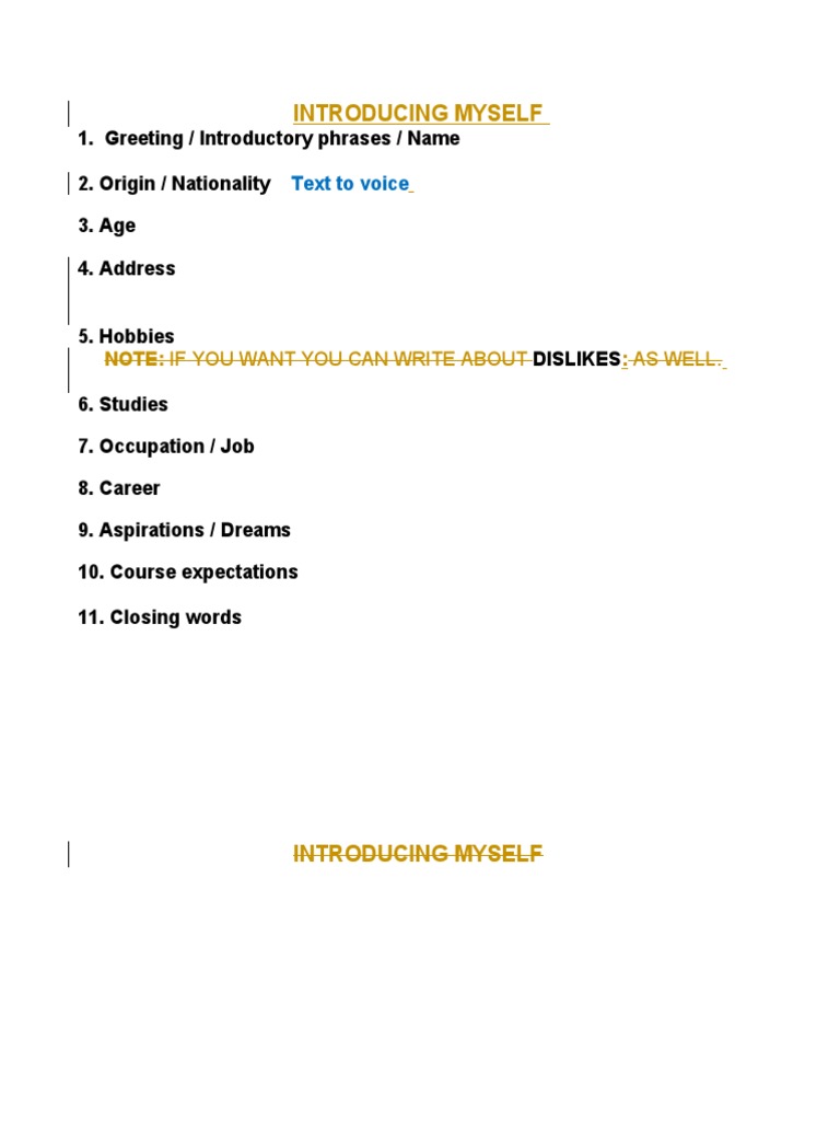 Introducing Myself Module Pdf