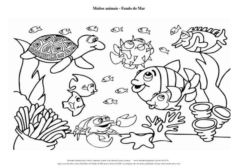 Revista Colorir Fundo do Mar para Imprimir pdf 93