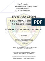 Examen 4o Grado Segundo Periodo