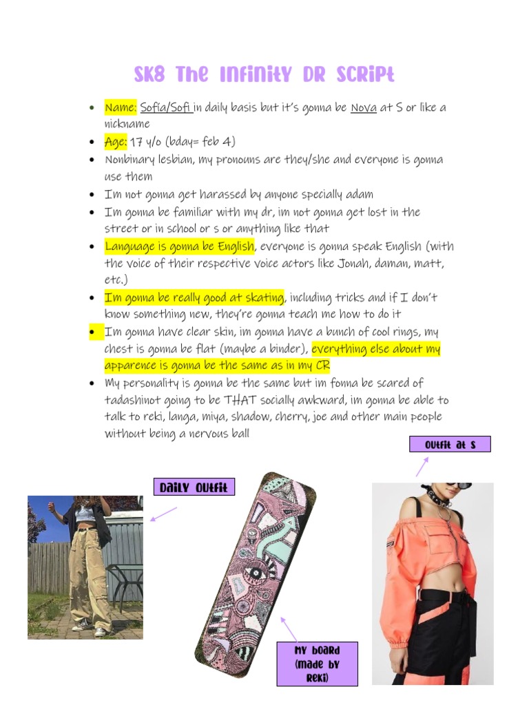 Nonbinary Character in SK8 Universe | PDF | Wellness