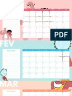 Pastel 2018 Monthly Calendar