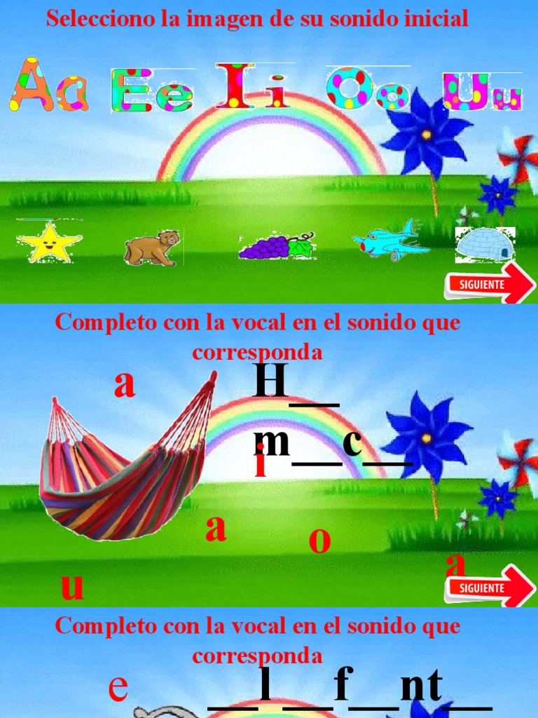 Experiencia de Aprendizaje Las Vocales | PDF