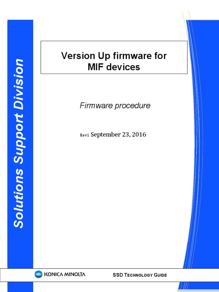 Konica Minolta Firmware Update Guide | PDF | Booting | Usb Flash Drive