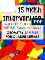 Fast 15 Math Intervention Geometry Sampler