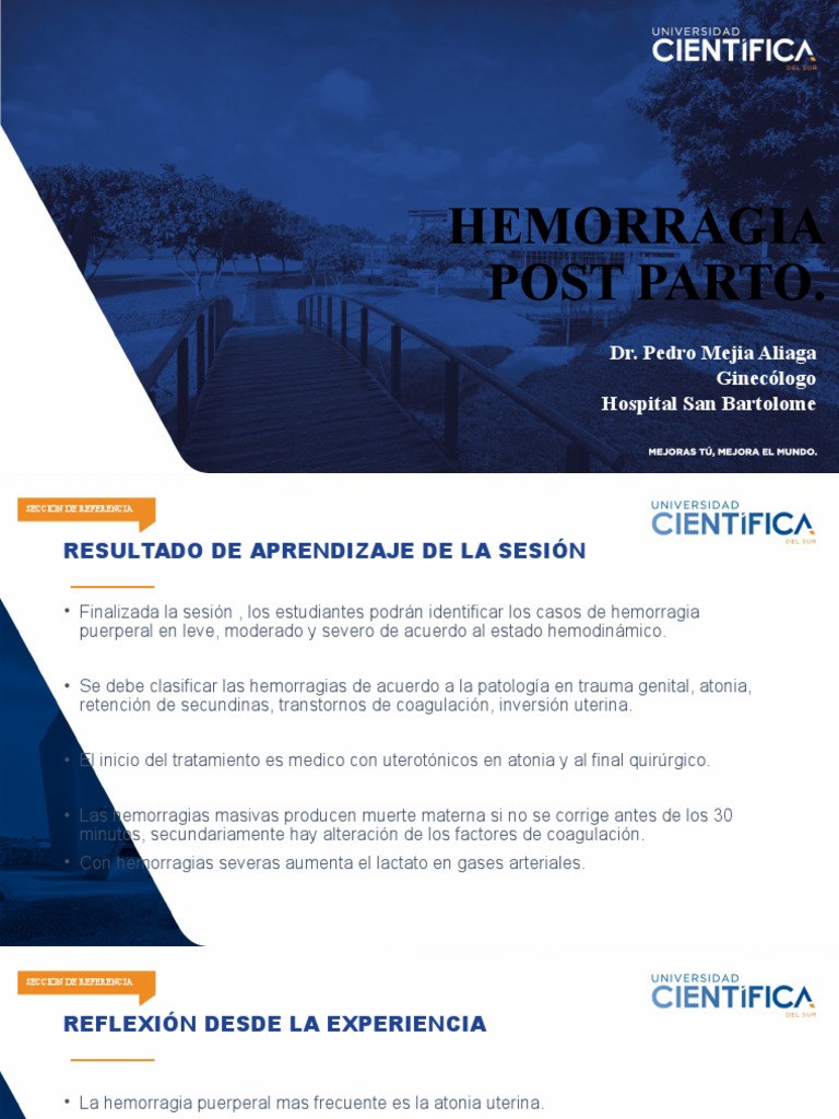 Hemorragia Puerperal | PDF | Parto | Medicina