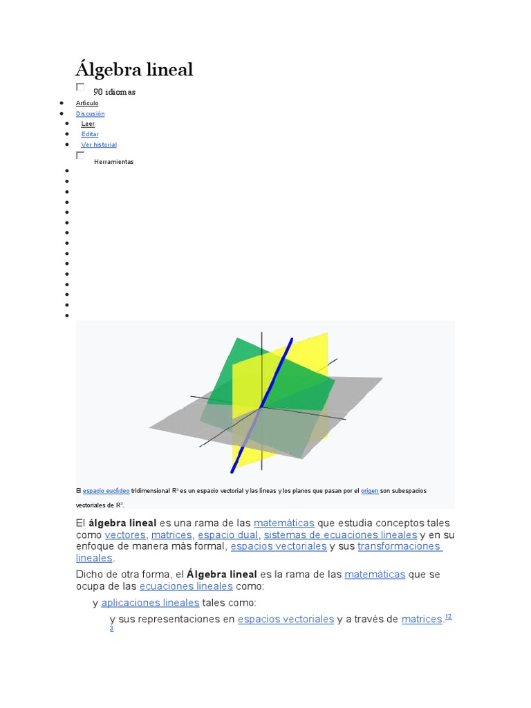 Introducción al Álgebra Lineal | PDF | Álgebra lineal | Espacio vectorial