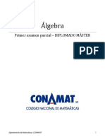 Álgebra I. CONAMAT Primer Examen Parcial