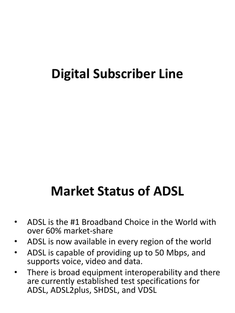 5 DSL Lecture PDF Digital Subscriber Line Digital Technology