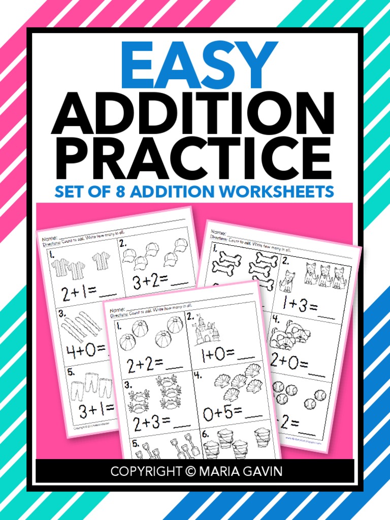 Addition Practice: Set of 8 Addition Worksheets | Download Free PDF ...