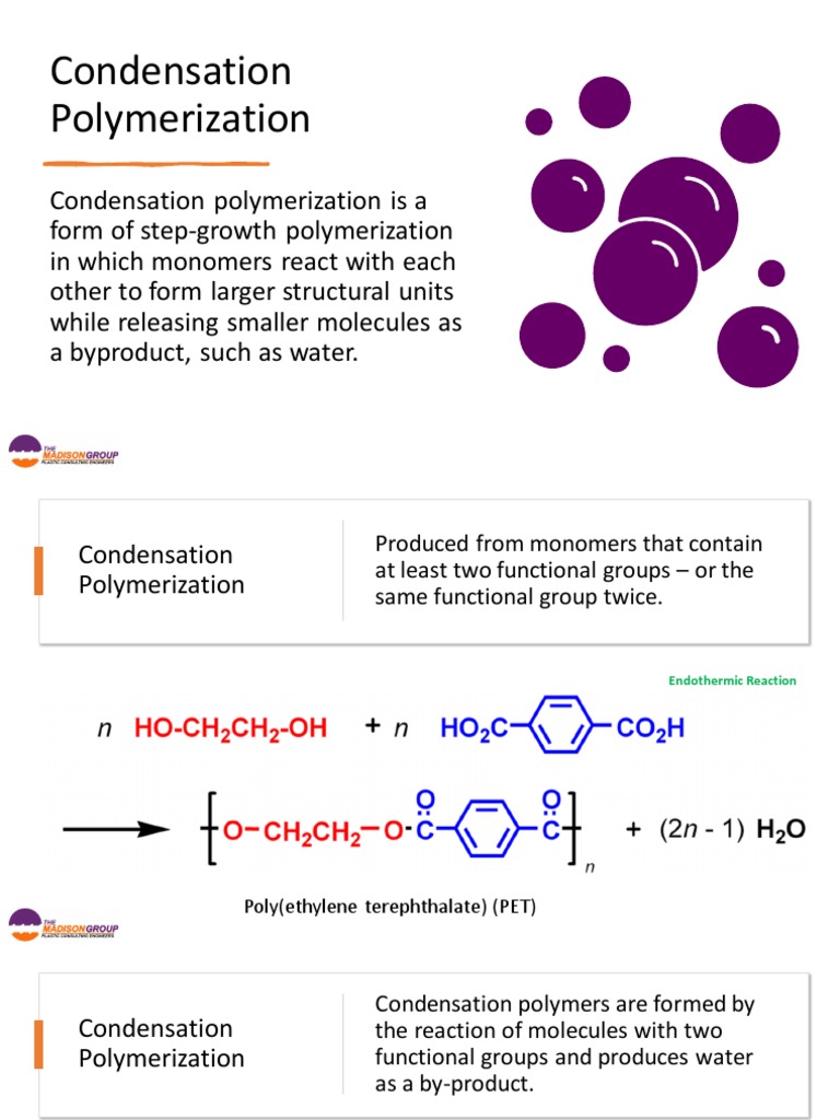 Overview of Condensation Polymerization | PDF | Polymerization | Polymers