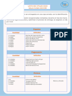 Lista de Utiles Sala Cuna Mayor