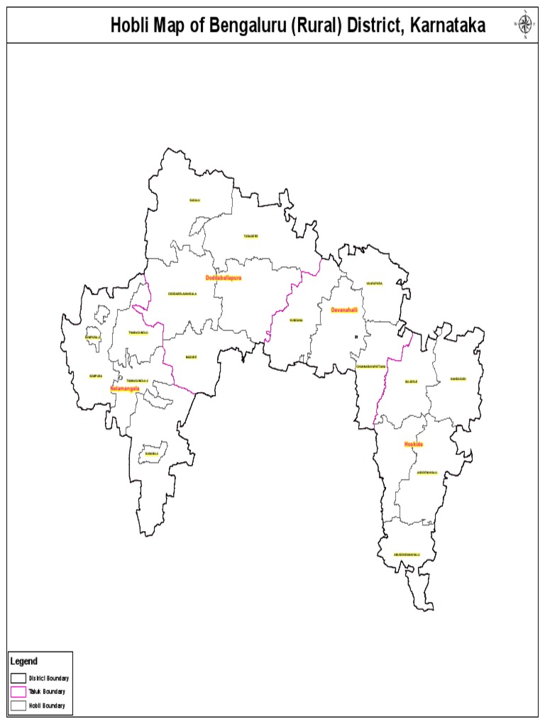 Bengaluru Rural Taluk Map Overview | PDF