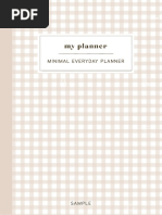 Sample The Minimalist Everyday Planner