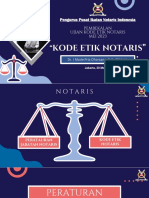 Kode Etik Notaris": Pengurus Pusat Ikatan Notaris Indonesia