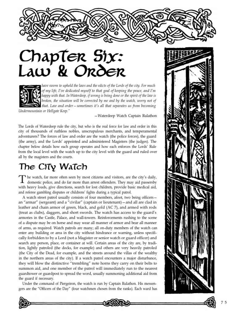 Waterdeep Laws and Law Enforcement. | PDF | Police | Crimes
